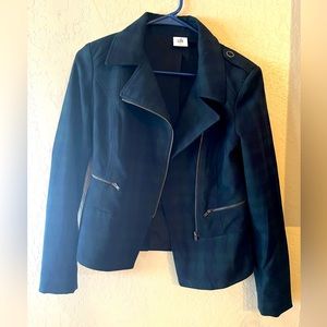 CAbi Tartan Plaid Moto Jacket Size 2 Women's Clothes Clothing Style 3181